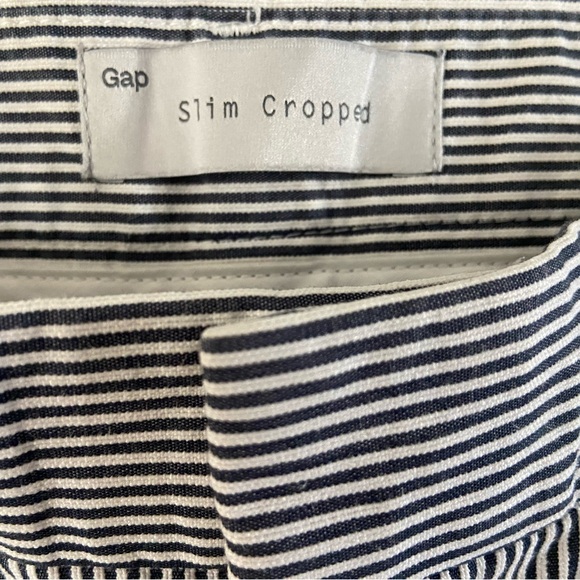 Cropped straight leg seersucker pants - Picture 5 of 11